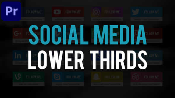 Social Media Lower Thirds - VideoHive 52444491