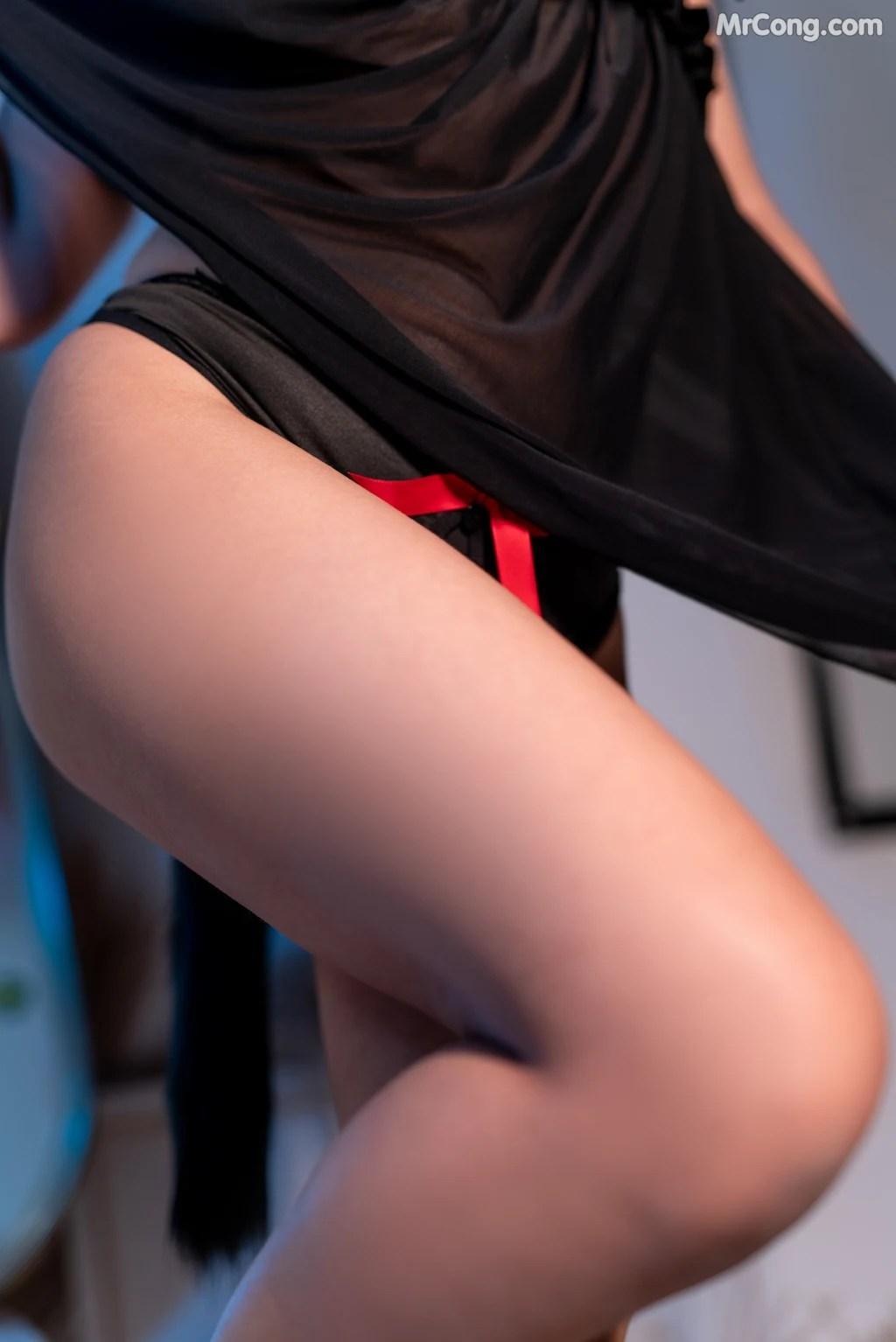 Coser@蠢沫沫 (chunmomo) Vol.053: 黑睡裙 (40 photos)(24)