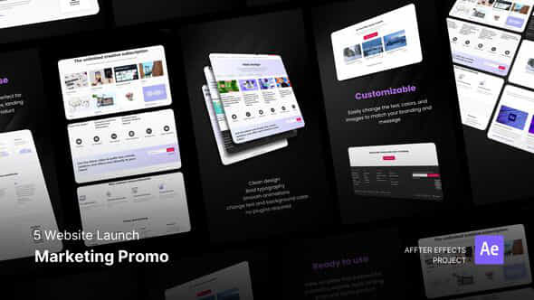 Website Launch Marketing Promo Video After Effects Project - VideoHive 51933020
