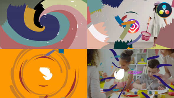 Colorful Cartoon Brushes - VideoHive 40384745