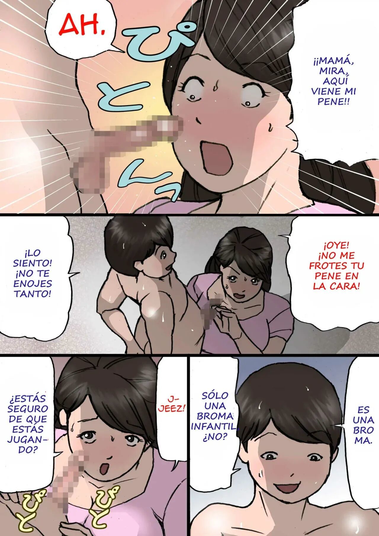 [Shiki Hanana] Okaa-san wa Itazura Musuko o Okorenai [Spanish] [Xavit0_0]