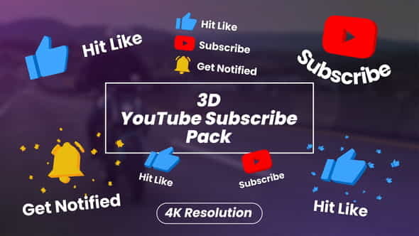 3D YouTube Subscribe Pack - VideoHive 31859048