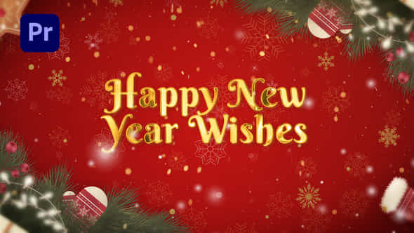 Happy New Year Wishes Mogrt - VideoHive 49500764