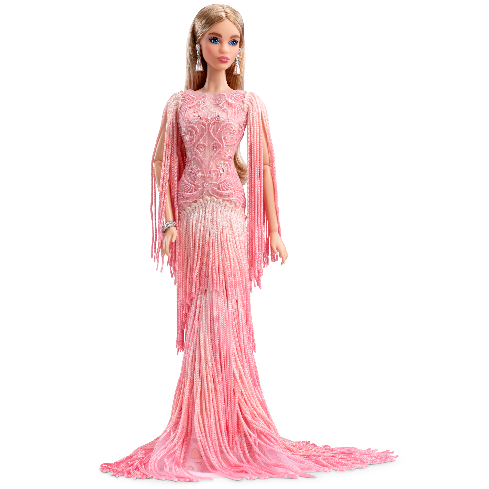 Blush Fringed Gown Barbie Doll dwf52 Barbie Signature куклы