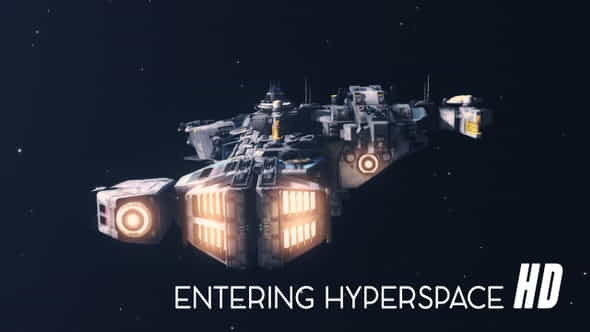 Space Ship Entering Hyperspace HD - VideoHive 26544852