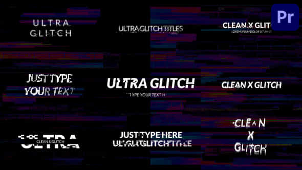 Simple Glitch Titles - VideoHive 37182962