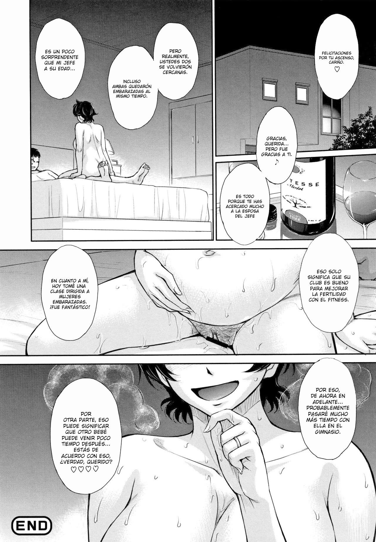 [Tsukino Jyogi] Hitozuma, Mitsu to Niku [Spanish] [Lozlauro]