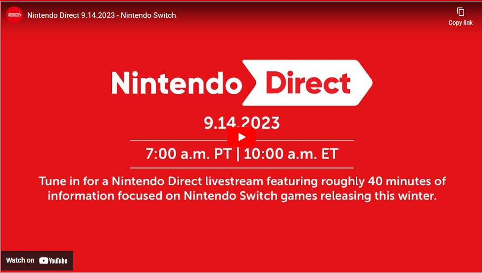 New Nintendo Direct | 14.09.2023