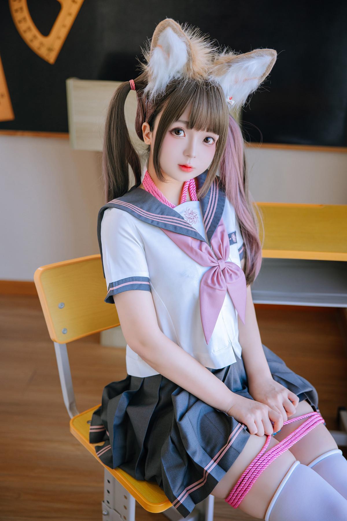 Cosplay Rinaijiao日奈娇 课桌捆绑 Set.01(6)