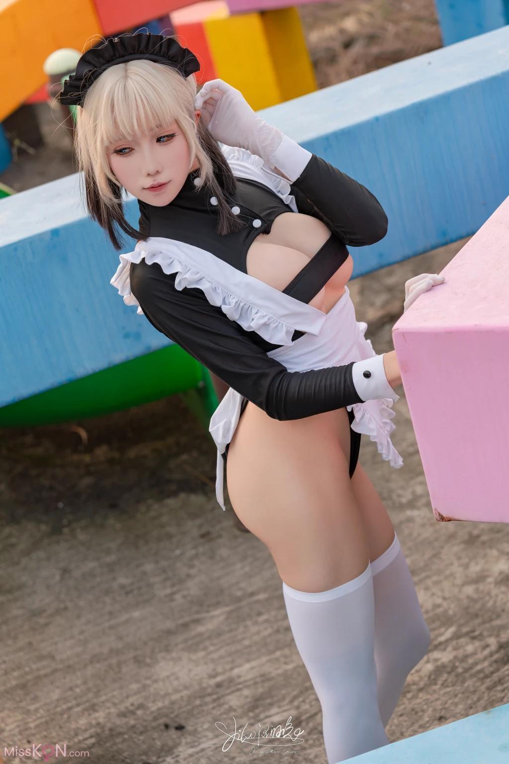 Coser@黏黏团子兔: 10月作品 战斗女仆 动感光波 (77 photos )(43)