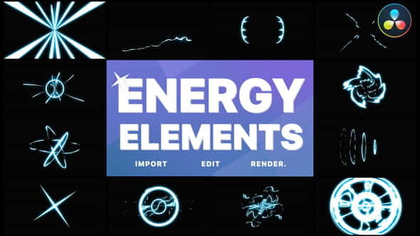 Cartoon Energy Elements | DaVinci - VideoHive 33909357