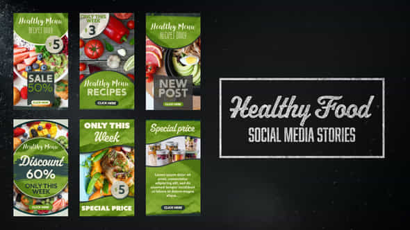 Healthy Food Social Media Stories - VideoHive 50962267