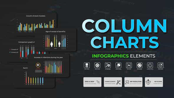 Infographic Column Charts - VideoHive 51140216