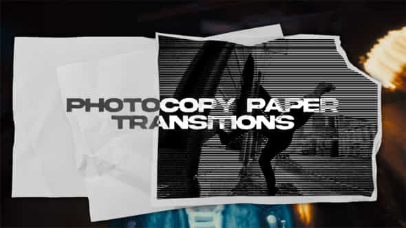 Photocopy Paper Transitions - VideoHive 59321459