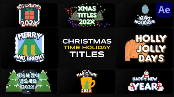 Christmas Time Holiday Titles After Effects - VideoHive 49657061