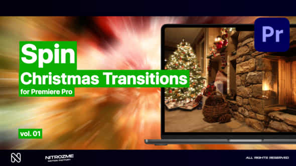 Christmas Spin Transitions Vol 01 For Premiere Pro - VideoHive 49538898
