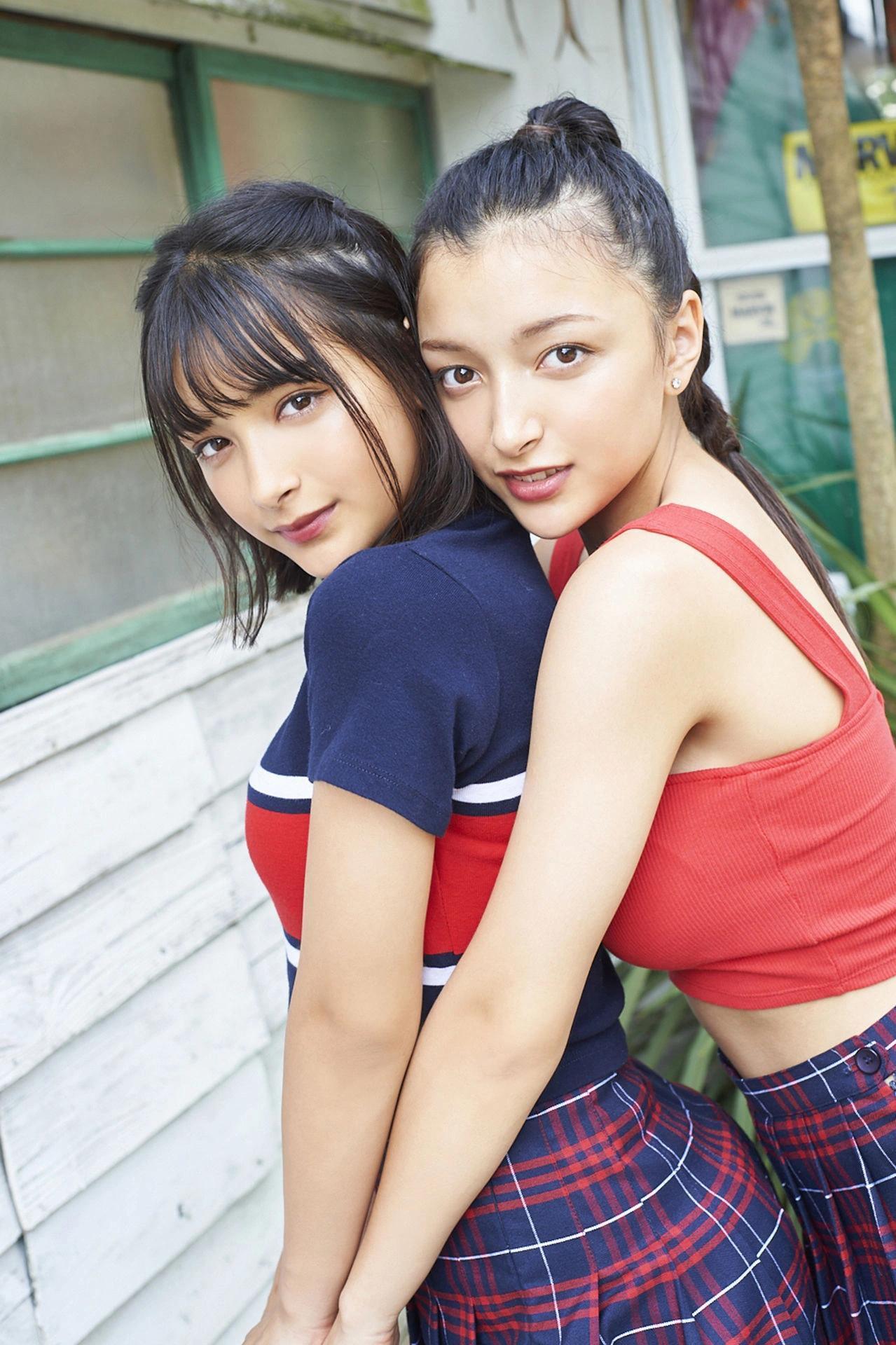 Erika エリカ, Marina マリナ, ヤンマガデジタル写真 「Eri－Mari エリマリ姉妹」 Set.02(2)