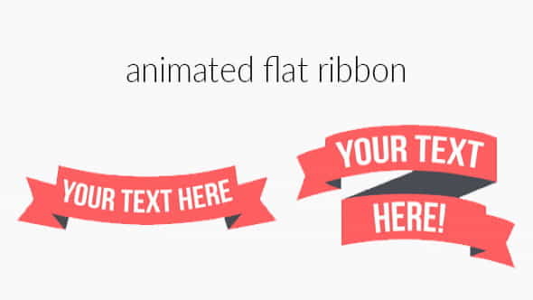 Animated Flat Ribbon - VideoHive 12881502