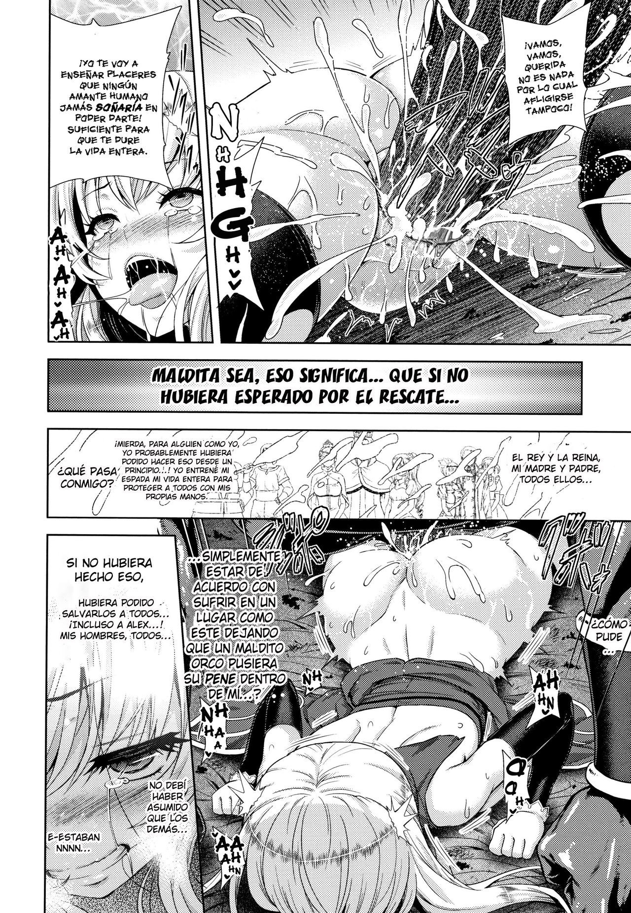 [Yamada Gogogo] Erona -Orc no Inmon ni Okasareta Onna Kishi no Matsuro-  Erona -La Caída de una Hermosa Guerrera Maldecida con la Lasciva Marca de un Orco + Epílogo [Spanish] {meiwow + k