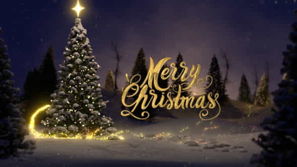 Christmas Tree Logo Reveal - VideoHive 35116005