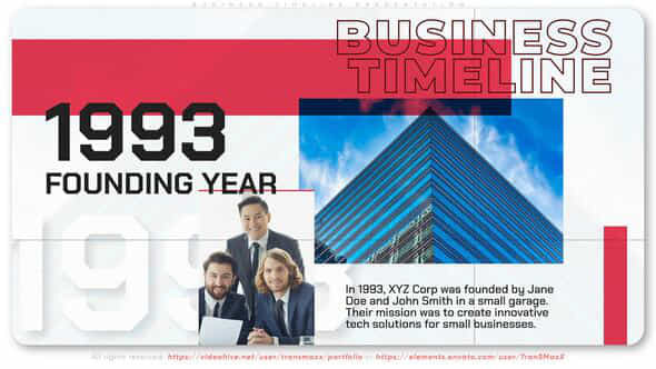 Business Timeline Presentation - VideoHive 53254038