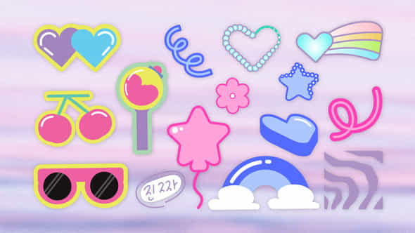 Sticker Pack Kpop Fandom Element After Effects Project Template - VideoHive 51915004