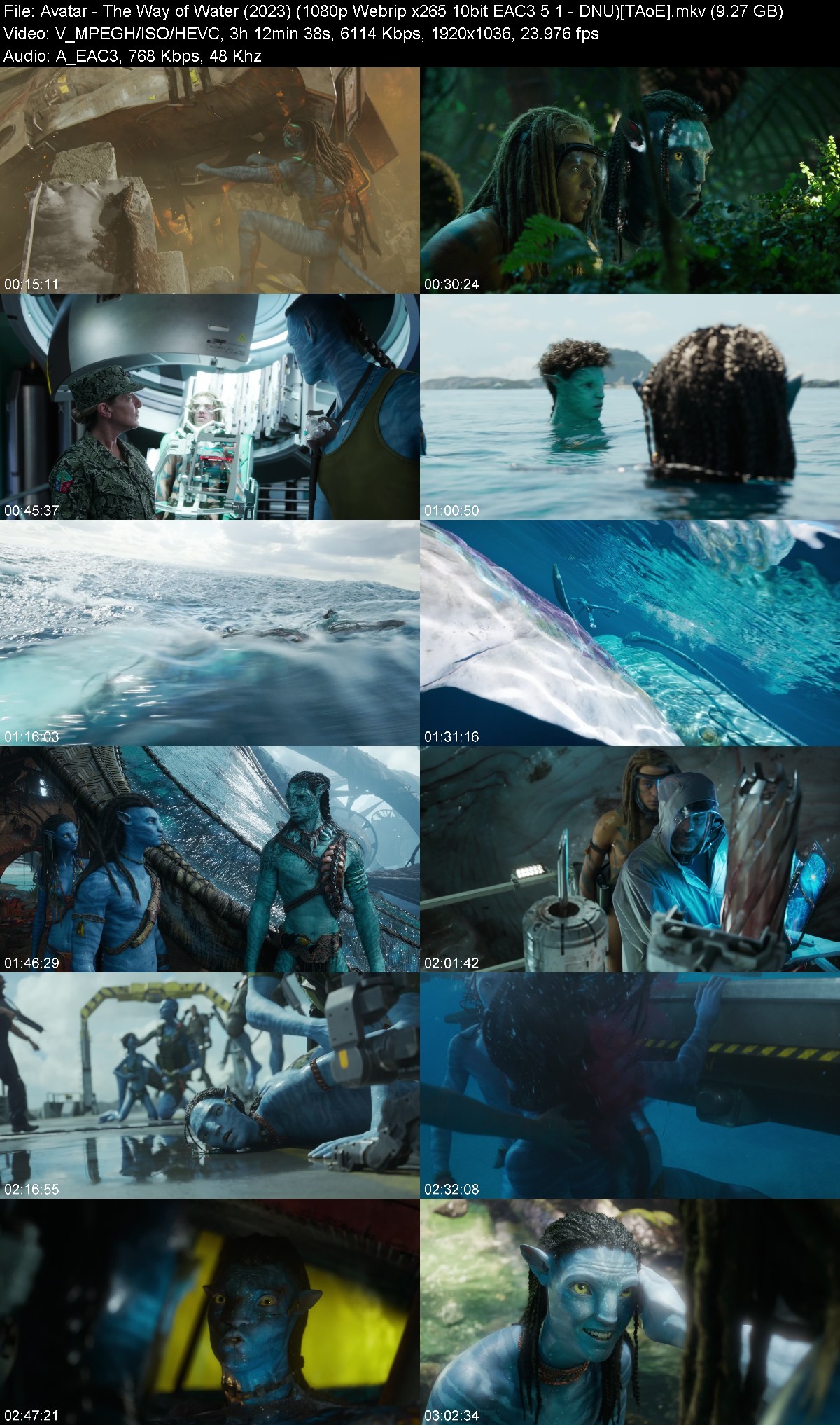 Avatar The Way of Water (2022) 1080p Webrip x265 10bit EAC3 5.1 Atmos-DNU [TAoE]