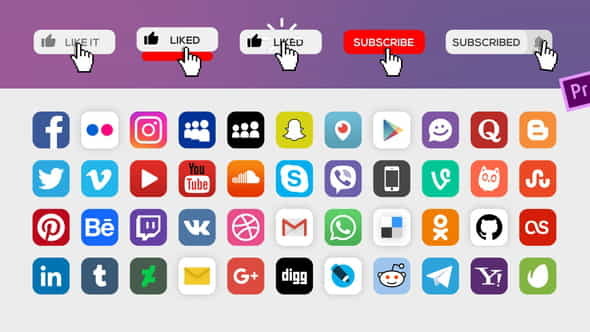 Social Media Icons with Links - VideoHive 22681283