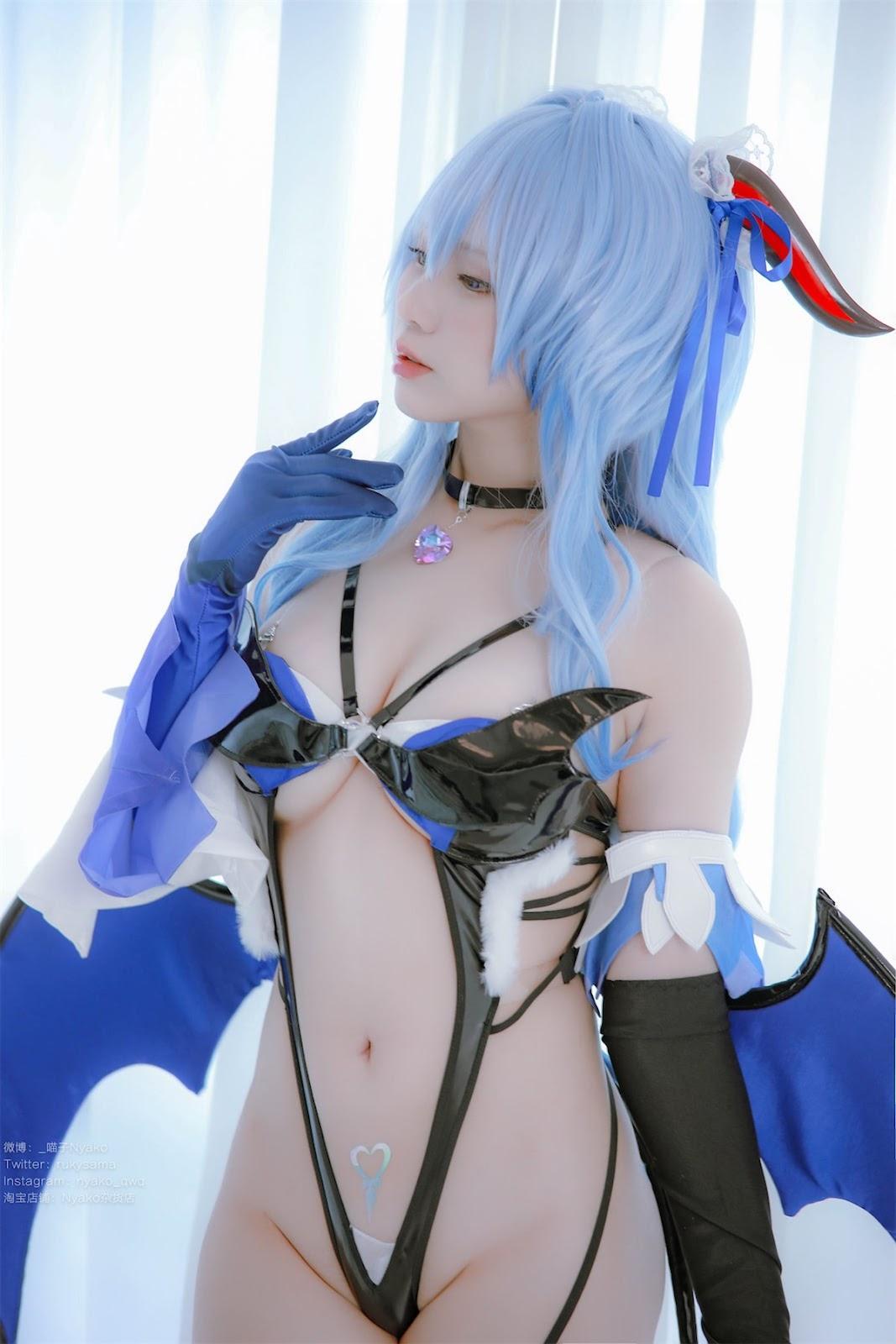 Cosplay Nyako喵子 原神 甘雨魅魔(14)