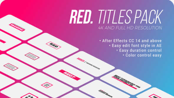 Red. - Titles - VideoHive 39537573