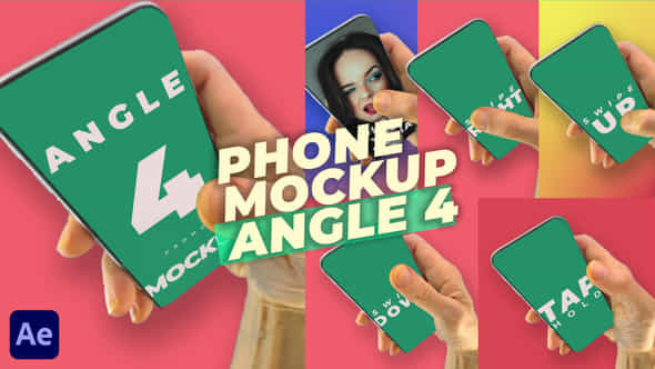 Phone Mockup Pack Angle 4 - VideoHive 52031591