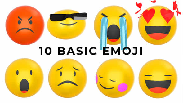 10 Basic Emoji - VideoHive 47721631