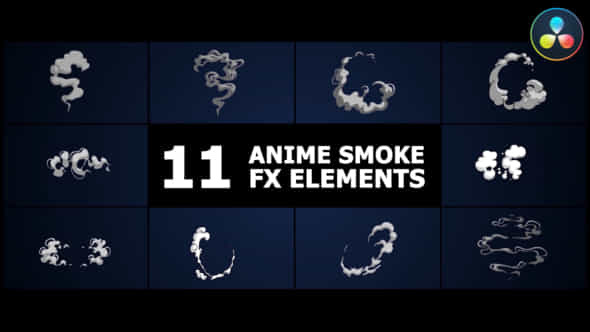 Anime Smoke Elements Davinci Resolve - VideoHive 50428535