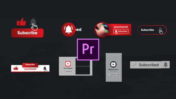 Youtube Subscribe Elements - VideoHive 26058650