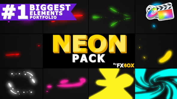 Neon Shape Elements | FCPX - VideoHive 25509610