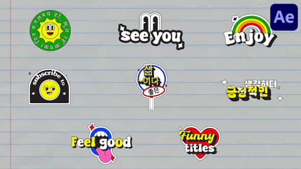 Funny Stickers For After Effects - VideoHive 56762407