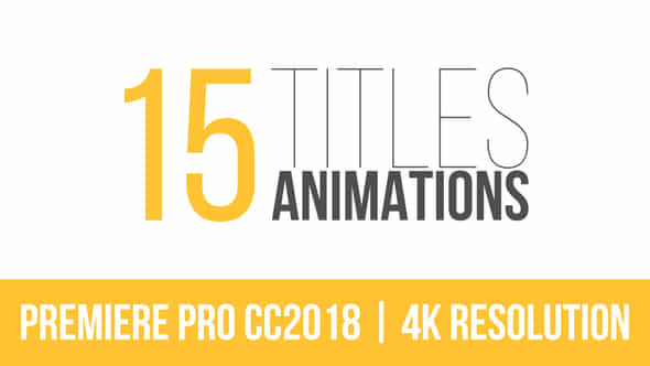 15 Title Animations For Premiere - VideoHive 22308297