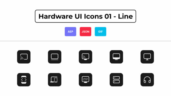 Hardware UI Icons - VideoHive 44836998
