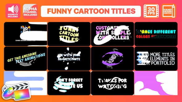 Funny Cartoon Titles | FCPX - VideoHive 24280143