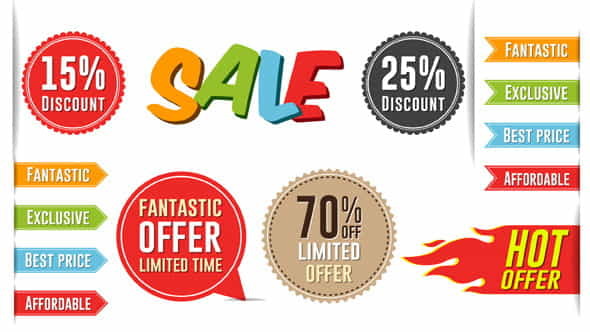 Sales Promo Tags - VideoHive 9837118