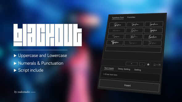 Animated Typeface Blackout - VideoHive 58579120