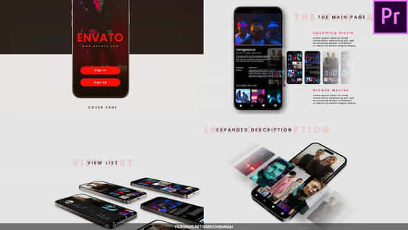 3D Mobile App Promo For Premiere Pro - VideoHive 50962266