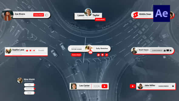 Clean Social Media Titles Ae - VideoHive 59342122
