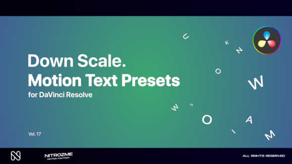 Down Scale Motion - VideoHive 47490783