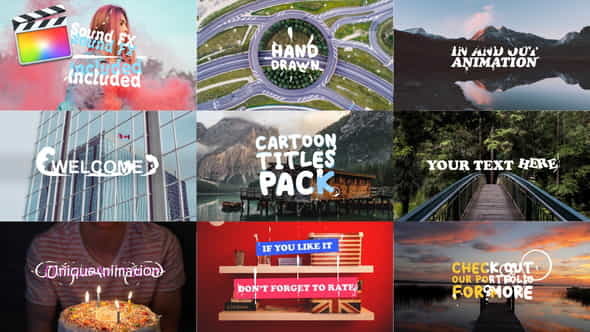 Cartoon Titles Pack | FCPX - VideoHive 24237118