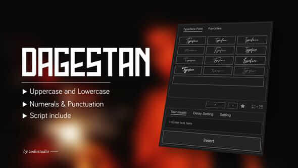 Animated Typeface Dagestan - VideoHive 58655095