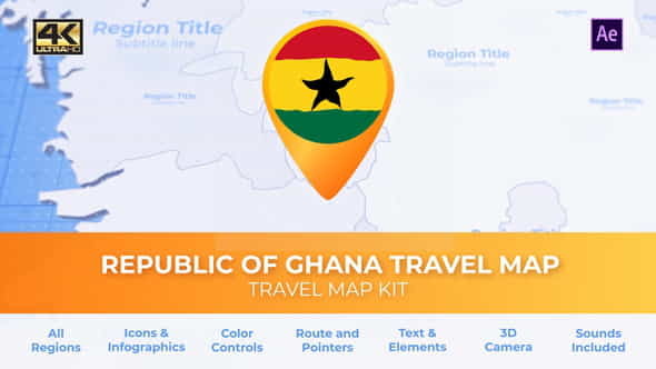 Ghana Map - Republic of - VideoHive 30470306