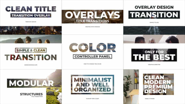 Overlay Title Transitions - VideoHive 45823710