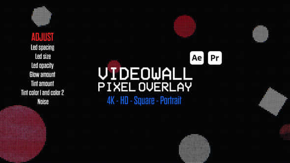 Led Wall Pixel Overlays - VideoHive 57970141