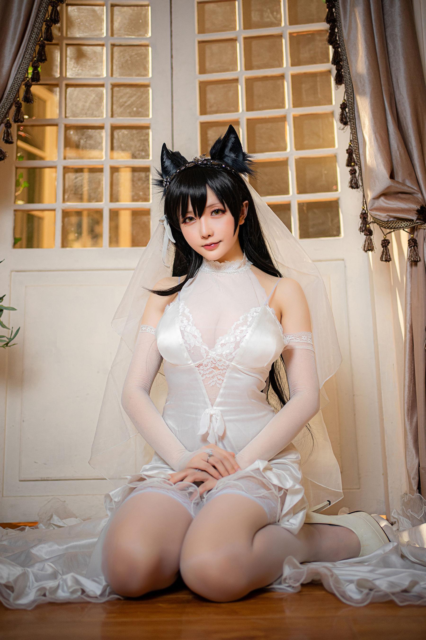 [Cosplay] 星之迟迟 – 爱宕婚纱 写真套图(11)